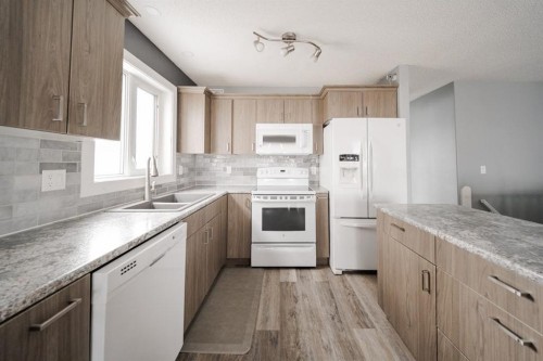 157 Swanson Crescent, Fort Mcmurray, AB - Indoor Photo Showing Kitchen With Double Sink