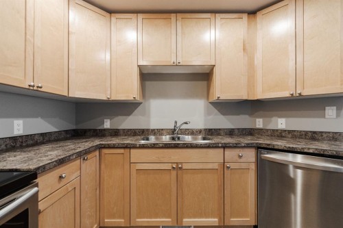 100 Honeysuckle Way, Fort Mcmurray, AB - Indoor Photo Showing Kitchen With Double Sink