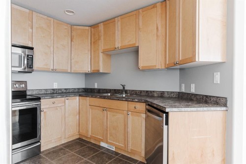 100 Honeysuckle Way, Fort Mcmurray, AB - Indoor Photo Showing Kitchen With Double Sink