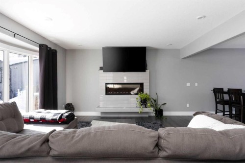 157 Beaumont Crescent, Fort Mcmurray, AB - Indoor Photo Showing Living Room With Fireplace