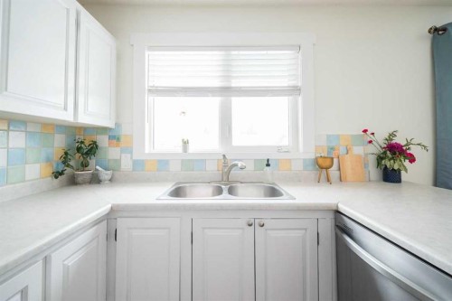 195 Cornwall Drive, Fort Mcmurray, AB - Indoor Photo Showing Kitchen With Double Sink
