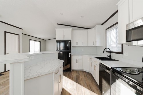 248 Caouette Crescent, Fort Mcmurray, AB - Indoor Photo Showing Kitchen With Double Sink