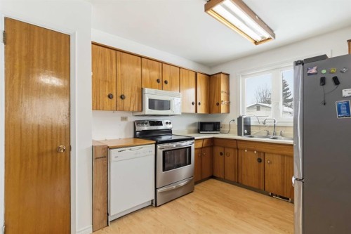 66 Centennial Drive, Fort Mcmurray, AB - Indoor Photo Showing Kitchen With Double Sink