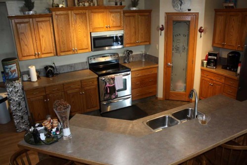 67305 144A Range Road, Lac La Biche, AB - Indoor Photo Showing Kitchen With Double Sink