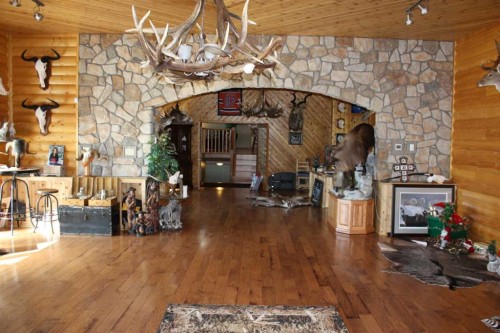 67305 144A Range Road, Lac La Biche, AB - Indoor With Fireplace