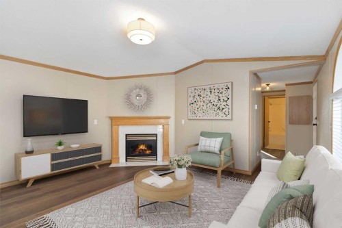 271 Cree Road, Fort Mcmurray, AB - Indoor Photo Showing Living Room With Fireplace