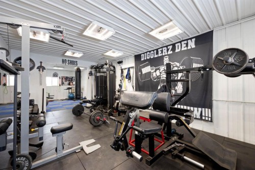 200 Weiss Drive, Saprae Creek, AB - Indoor Photo Showing Gym Room