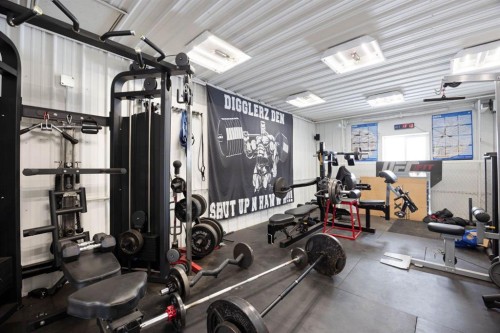 200 Weiss Drive, Saprae Creek, AB - Indoor Photo Showing Gym Room