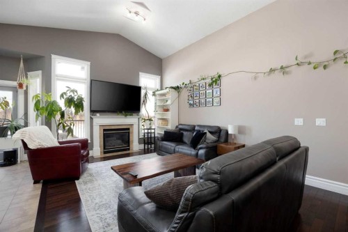349 Walnut Crescent, Fort Mcmurray, AB - Indoor Photo Showing Living Room With Fireplace