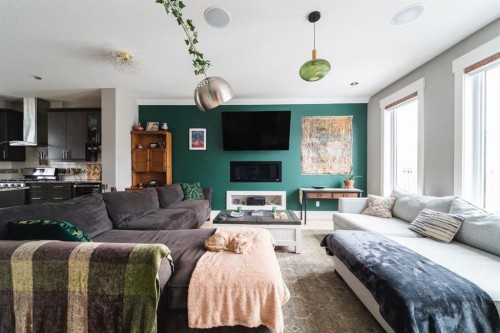 132 Comeau Crescent, Fort Mcmurray, AB - Indoor Photo Showing Living Room With Fireplace