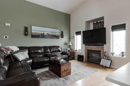 249 Coyote Crescent, Fort Mcmurray, AB - Indoor Photo Showing Living Room With Fireplace