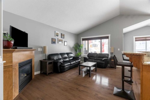 459 Killdeer Way, Fort Mcmurray, AB - Indoor Photo Showing Living Room With Fireplace