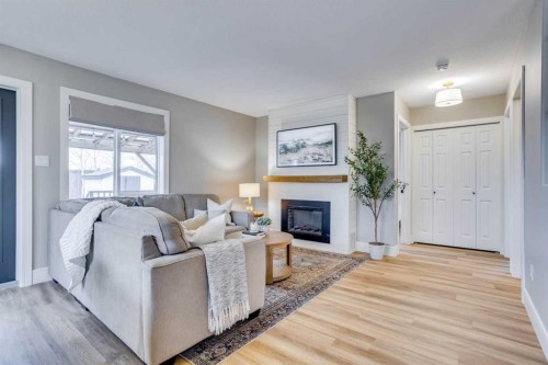 202 Laffont Way, Fort Mcmurray, AB - Indoor Photo Showing Living Room With Fireplace