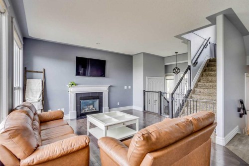 377 Walnut Crescent, Fort Mcmurray, AB - Indoor Photo Showing Living Room With Fireplace