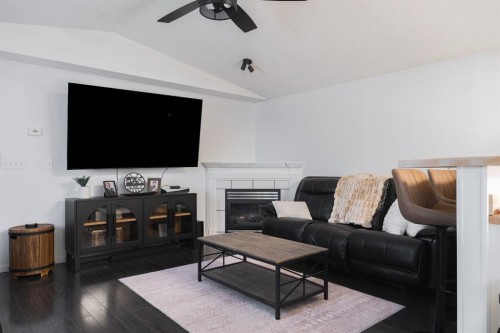 213 Mitchell Drive, Fort Mcmurray, AB - Indoor Photo Showing Living Room With Fireplace