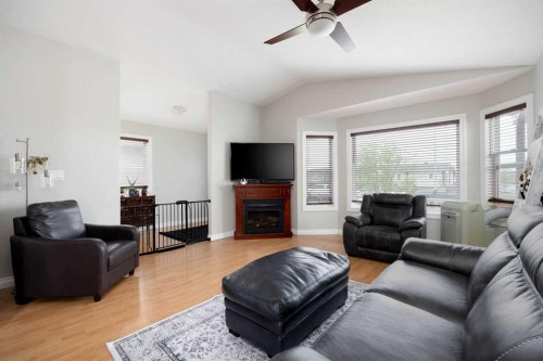 140 Sumac Crescent, Fort Mcmurray, AB - Indoor Photo Showing Living Room With Fireplace