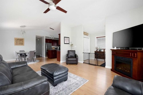 140 Sumac Crescent, Fort Mcmurray, AB - Indoor Photo Showing Living Room With Fireplace