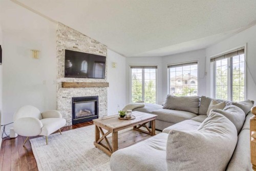 176 Burton Place, Fort Mcmurray, AB - Indoor Photo Showing Living Room With Fireplace