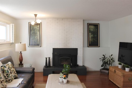 108 Robin Crescent, Fort Mcmurray, AB - Indoor Photo Showing Living Room With Fireplace
