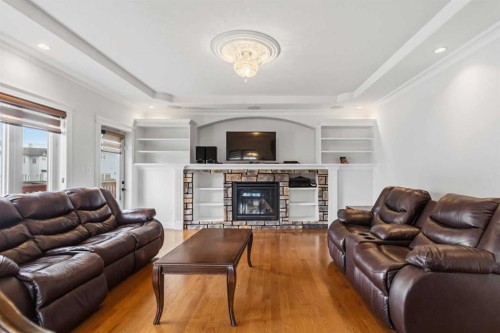115 Widgeon Place, Fort Mcmurray, AB - Indoor Photo Showing Living Room With Fireplace