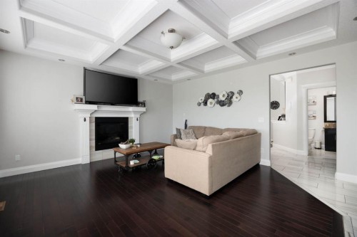 724 Heritage Drive, Fort Mcmurray, AB - Indoor Photo Showing Living Room With Fireplace