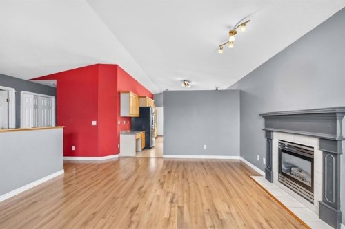 337 Diefenbaker Drive, Fort Mcmurray, AB - Indoor Photo Showing Living Room With Fireplace
