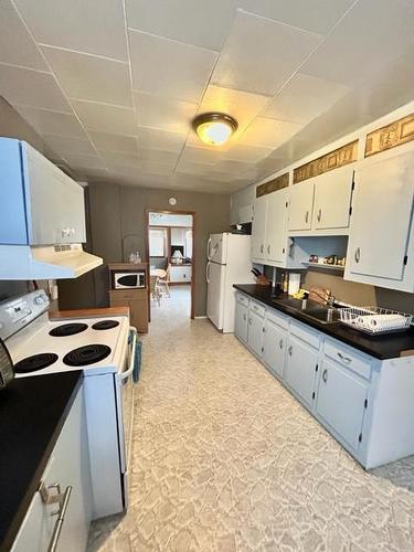 4901 50 Street, Hardisty, AB - Indoor Photo Showing Kitchen With Double Sink