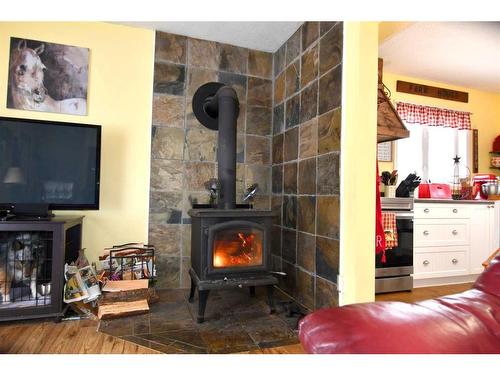 34041 Township Road 442, Rural Ponoka County, AB - Indoor With Fireplace