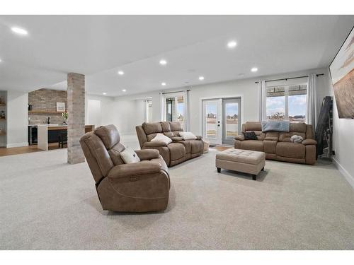 2607 62 Street, Camrose, AB - Indoor Photo Showing Living Room With Fireplace