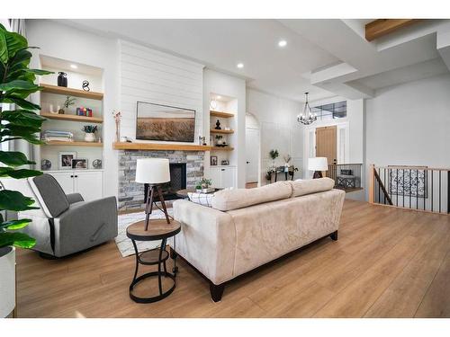 2607 62 Street, Camrose, AB - Indoor Photo Showing Living Room With Fireplace