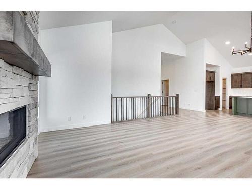 797 Springside Close, Rural Ponoka County, AB - Indoor Photo Showing Living Room With Fireplace