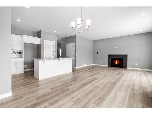 119 Livingston Close, Red Deer, AB - Indoor With Fireplace