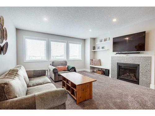 21 Longmire Close, Red Deer, AB - Indoor Photo Showing Living Room With Fireplace