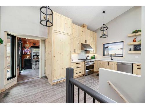 711 Elk Street, Sunbreaker Cove, AB - Indoor Photo Showing Kitchen With Upgraded Kitchen