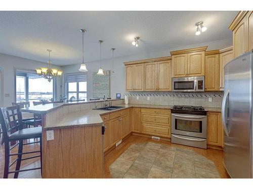 26518 Township Road 402, Rural Lacombe County, AB - Indoor Photo Showing Kitchen With Double Sink