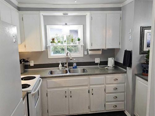 5131 49 Street, Consort, AB - Indoor Photo Showing Kitchen With Double Sink