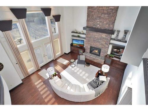 18 Overand Place, Red Deer, AB - Indoor With Fireplace