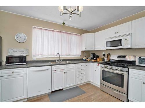 4624 48 Street, Sylvan Lake, AB - Indoor Photo Showing Kitchen With Double Sink