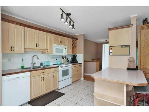 37549 781 Highway, Rural Red Deer County, AB - Indoor Photo Showing Kitchen With Double Sink