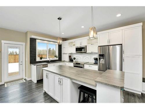 4980 Aspen Lake Boulevard, Blackfalds, AB - Indoor Photo Showing Kitchen With Upgraded Kitchen