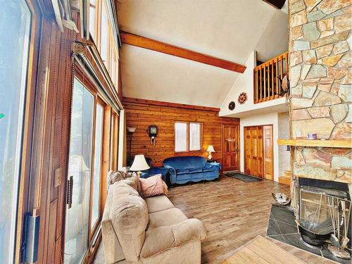 630 Cedar Way, Rural Camrose County, AB - Indoor With Fireplace