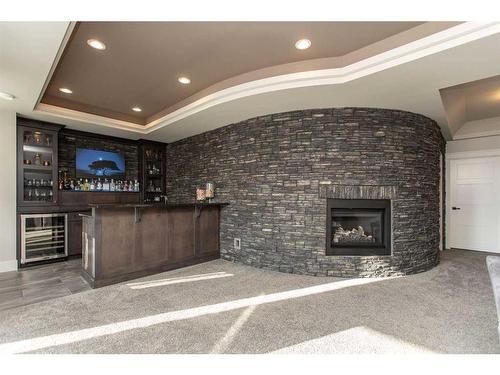 100 Garrison Circle, Red Deer, AB - Indoor With Fireplace