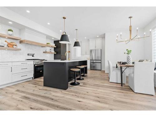64 Lundberg Crescent, Red Deer, AB - Indoor Photo Showing Kitchen With Upgraded Kitchen