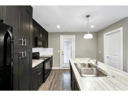 #202-45 Reid Court, Sylvan Lake, AB - Indoor Photo Showing Kitchen With Double Sink
