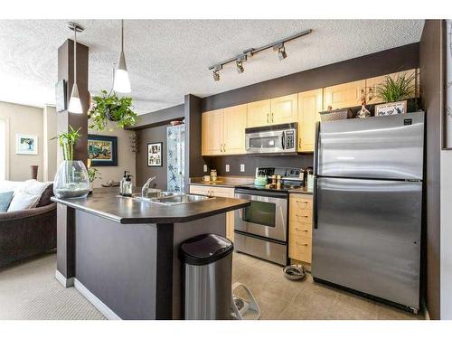 111-11445 Ellerslie Road Sw, Edmonton, AB - Indoor Photo Showing Kitchen With Double Sink