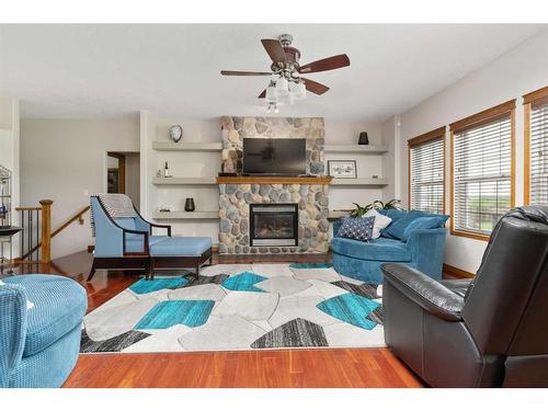 21368 470 Township, Rural Camrose County, AB - Indoor Photo Showing Living Room With Fireplace