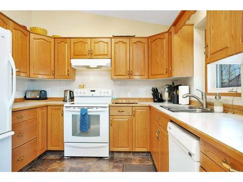 6011 67 Avenue, Rocky Mountain House, AB - Indoor Photo Showing Kitchen With Double Sink