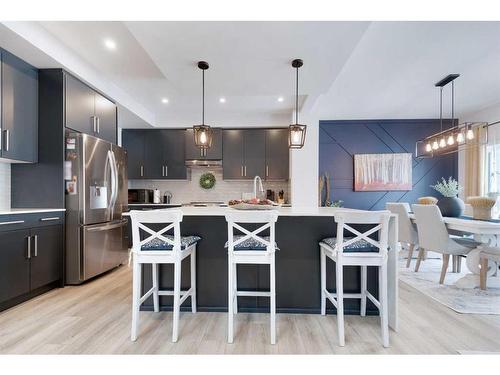 72 Emmett Crescent, Red Deer, AB - Indoor Photo Showing Kitchen With Stainless Steel Kitchen With Upgraded Kitchen