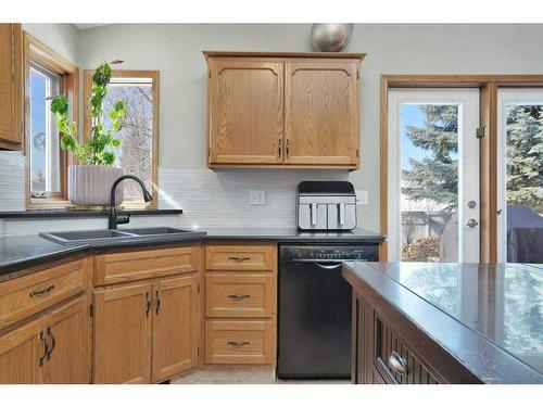 146 Robinson Crescent, Red Deer, AB - Indoor Photo Showing Kitchen With Double Sink