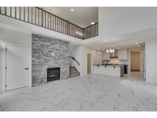 130 Homestead Crescent Ne, Calgary, AB - Indoor With Fireplace